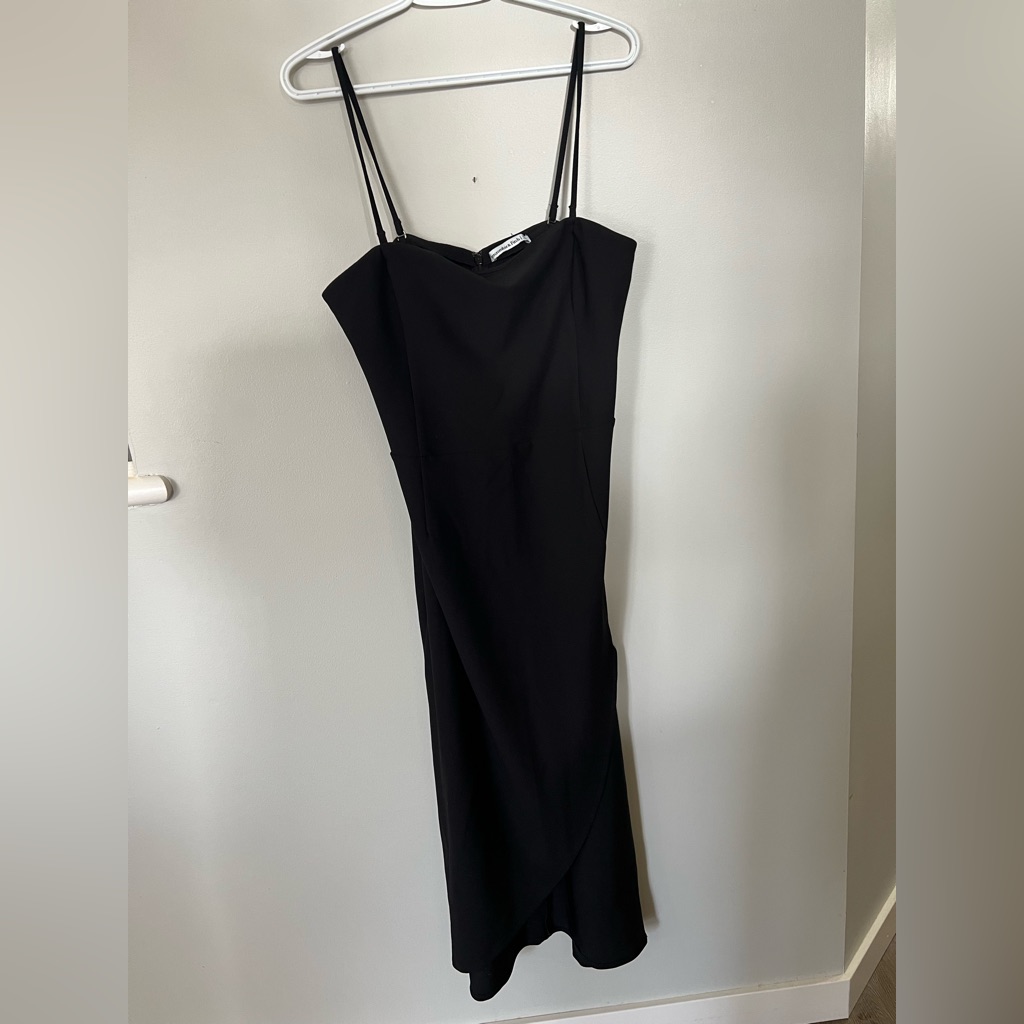 Abercrombie & Fitch Black Spaghetti Strap Slip Dress